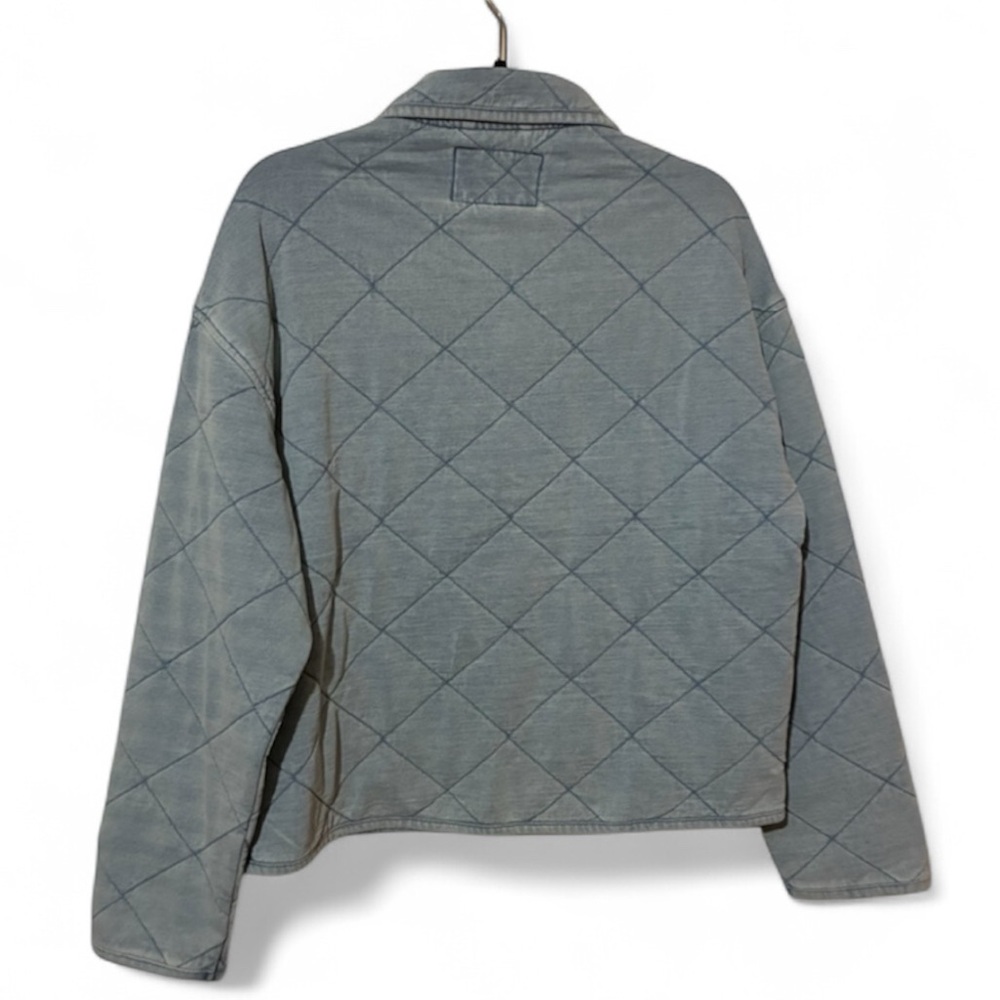 NWT Kimes Ranch Ricon Throw Quilted Jacket in Light Indigo Wash Size Small - Picture 15 of 15
